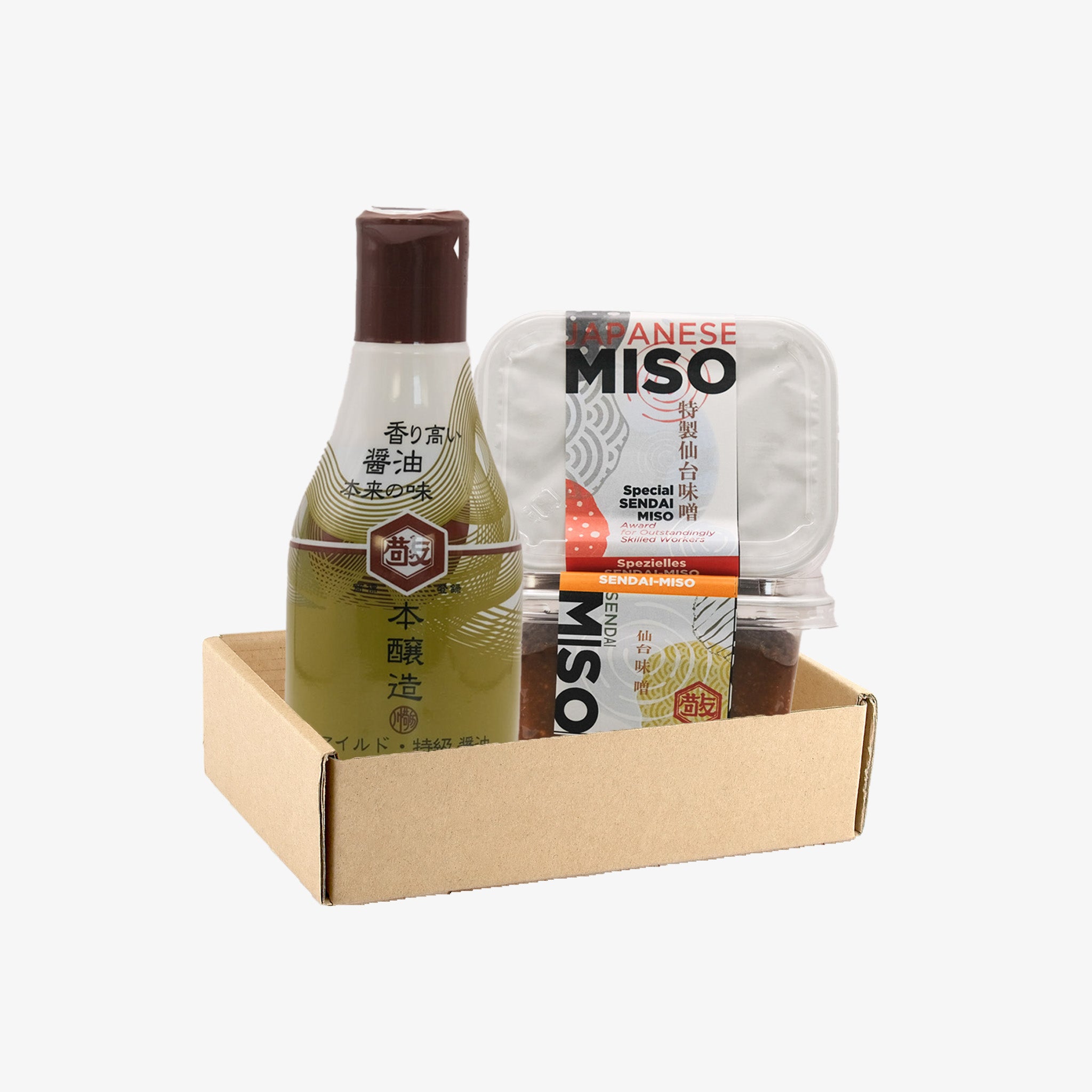 Miso und Sojasauce Box