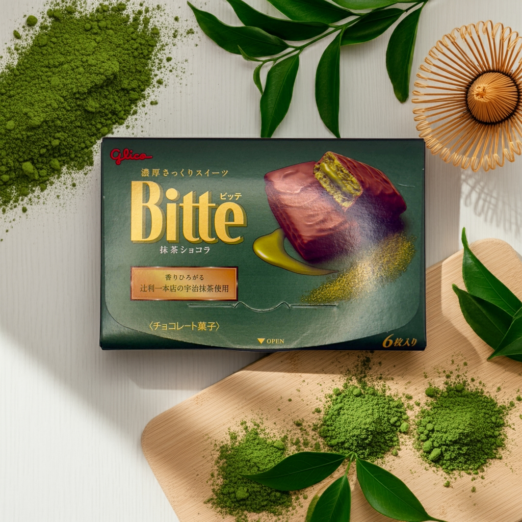 Glico Bitte Matcha Schokolade