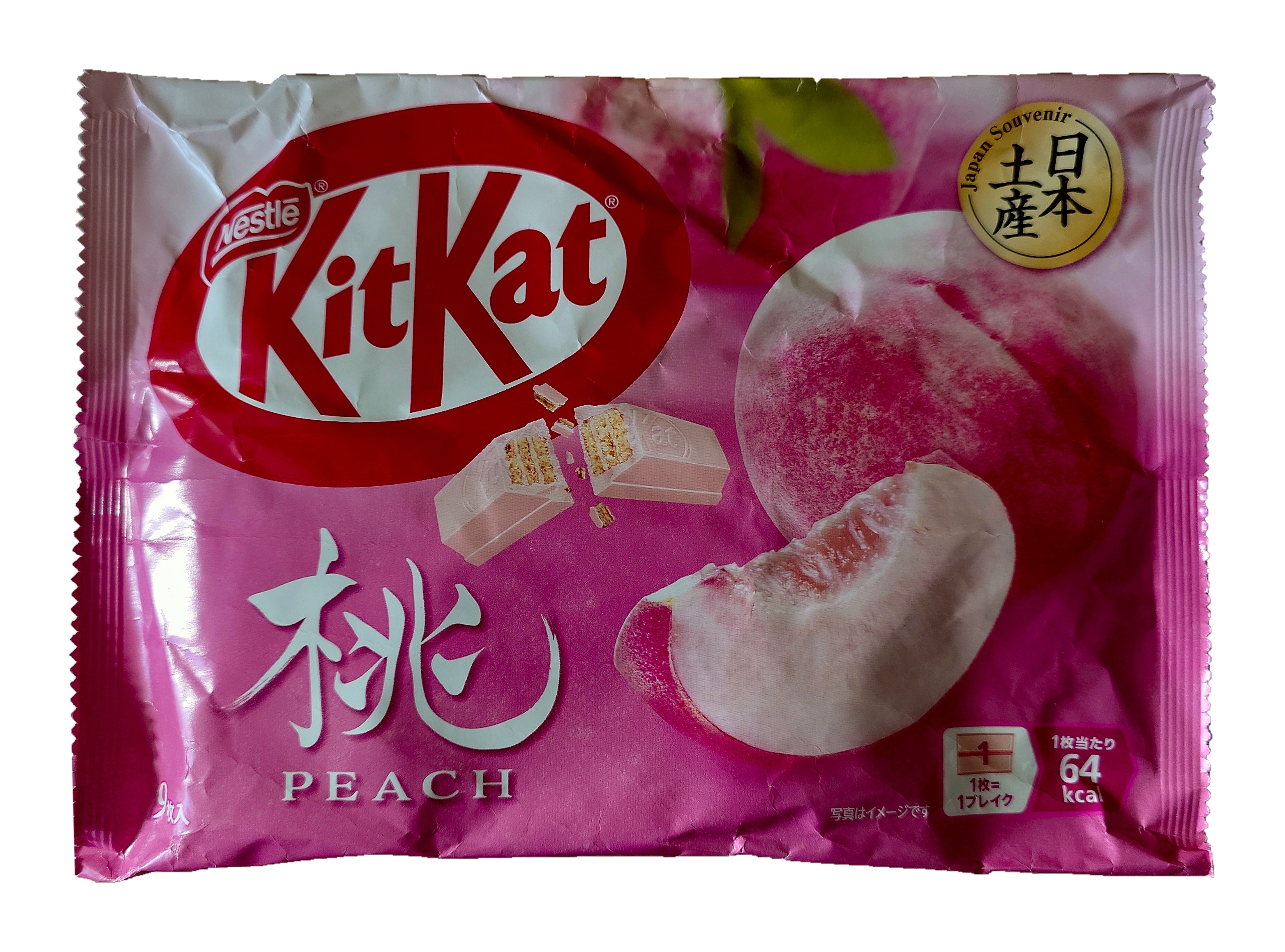KitKat Japan Pfirsich Momo – 9 Mini-Riegel, Verpackung Vorderseite